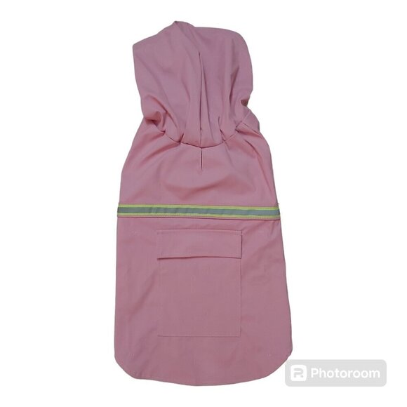 Pink Raincoat Size 2XL with Reflective Stripe, Velcro Closure, W/Leash Hole, 2XL - Picture 1 of 8